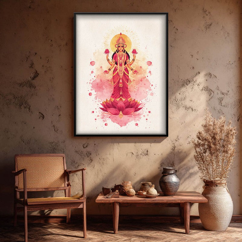 Shri Mahalaxmi Devi Divine Archival Paper Wall Art