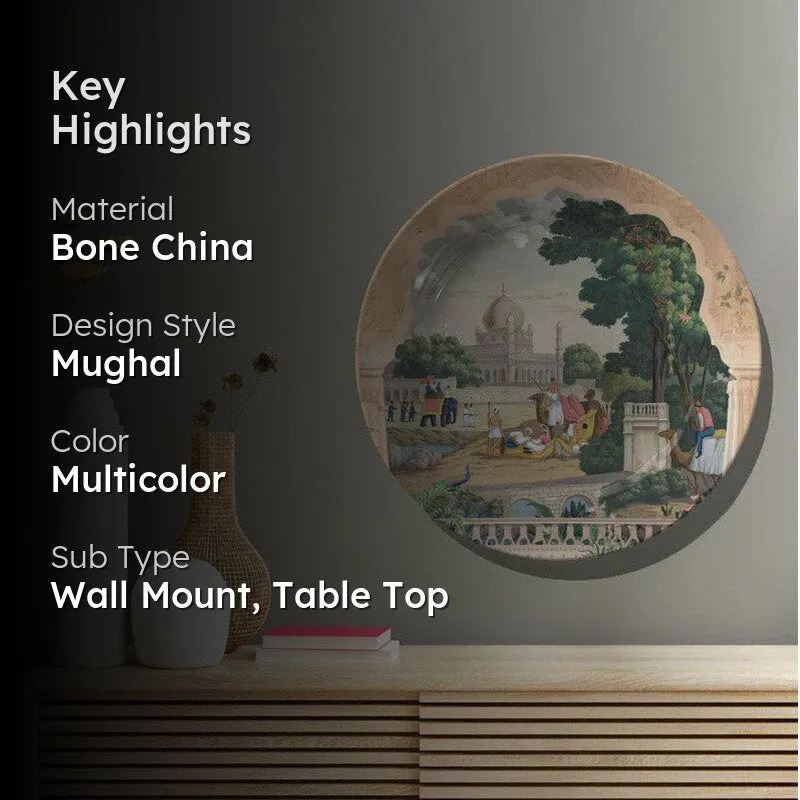 Traditional Indian Landscape Wall Plate media 2