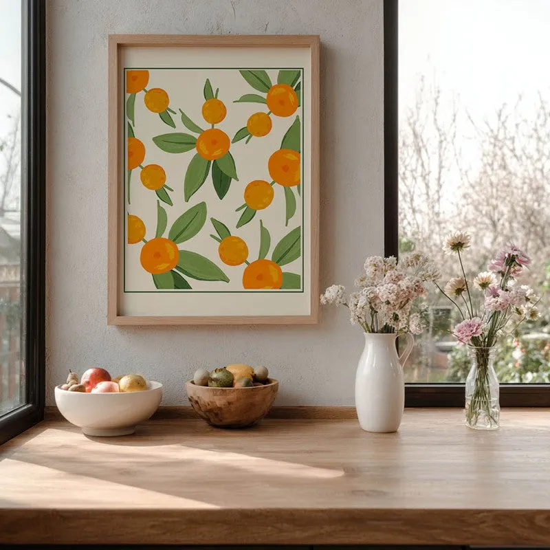 Citrus Aura Archival Canvas Wall Art - Brown media 7