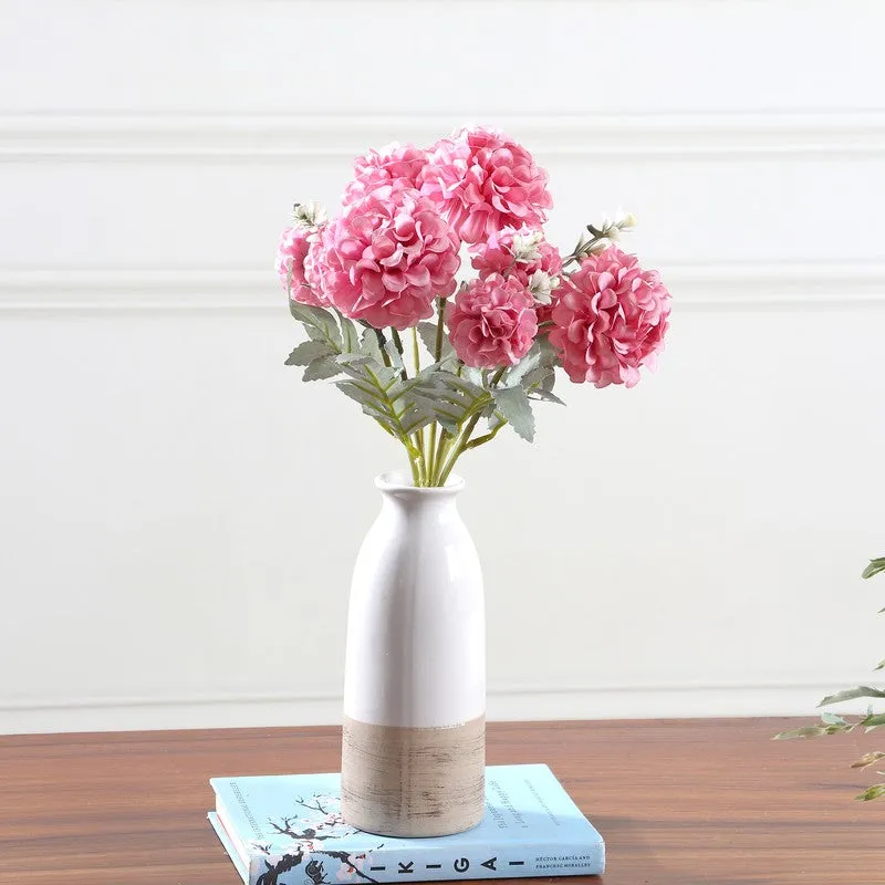 Blushen Carnation Fabric Arificial Flower - Pink media 1