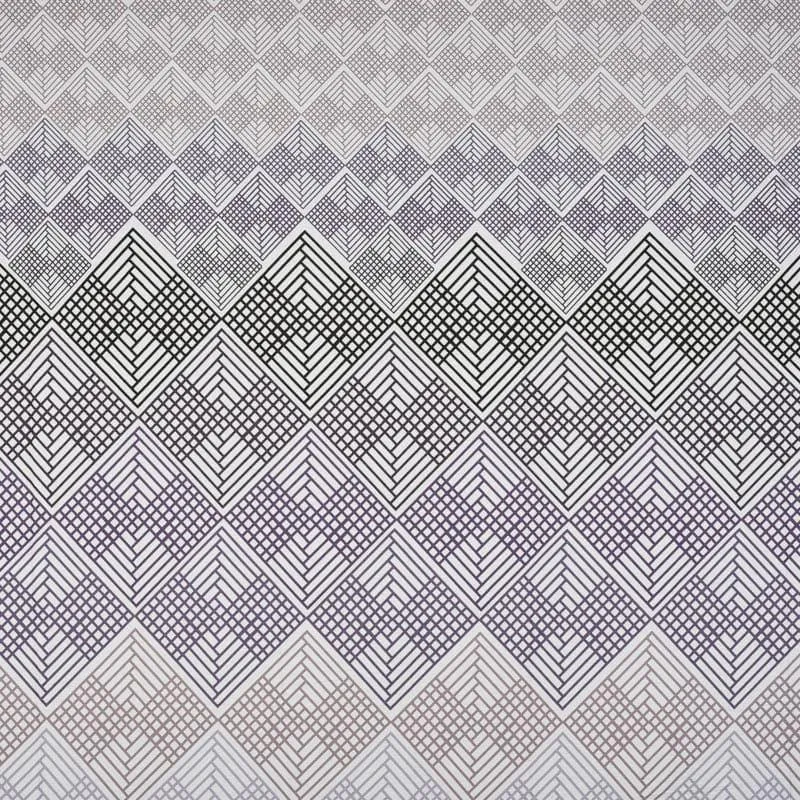 Ozena Geometric Cotton Bedsheet (Grey,Lilac) - 210 TC media 5