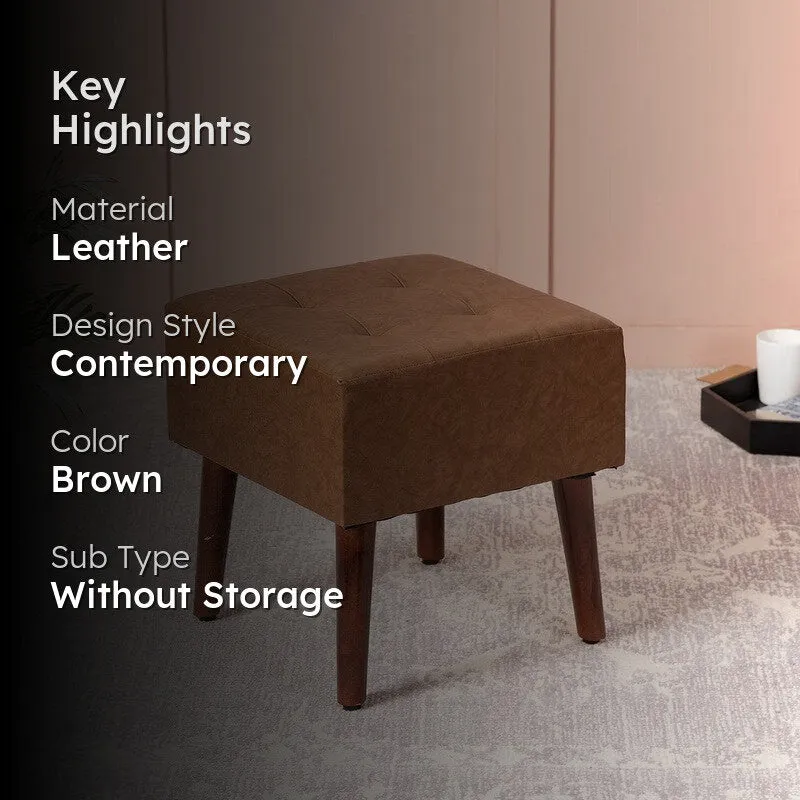 Solid Frame Ottoman - Brown media 2