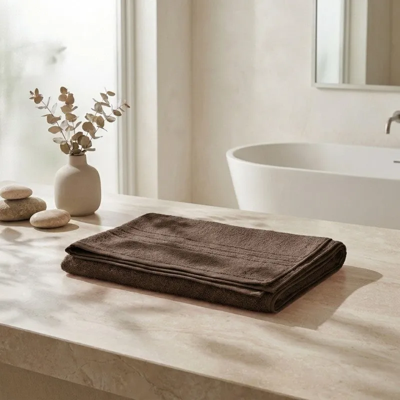 Monte Carlo Clean Wrap Pure Cotton Bath Towel - Dark Brown media 1