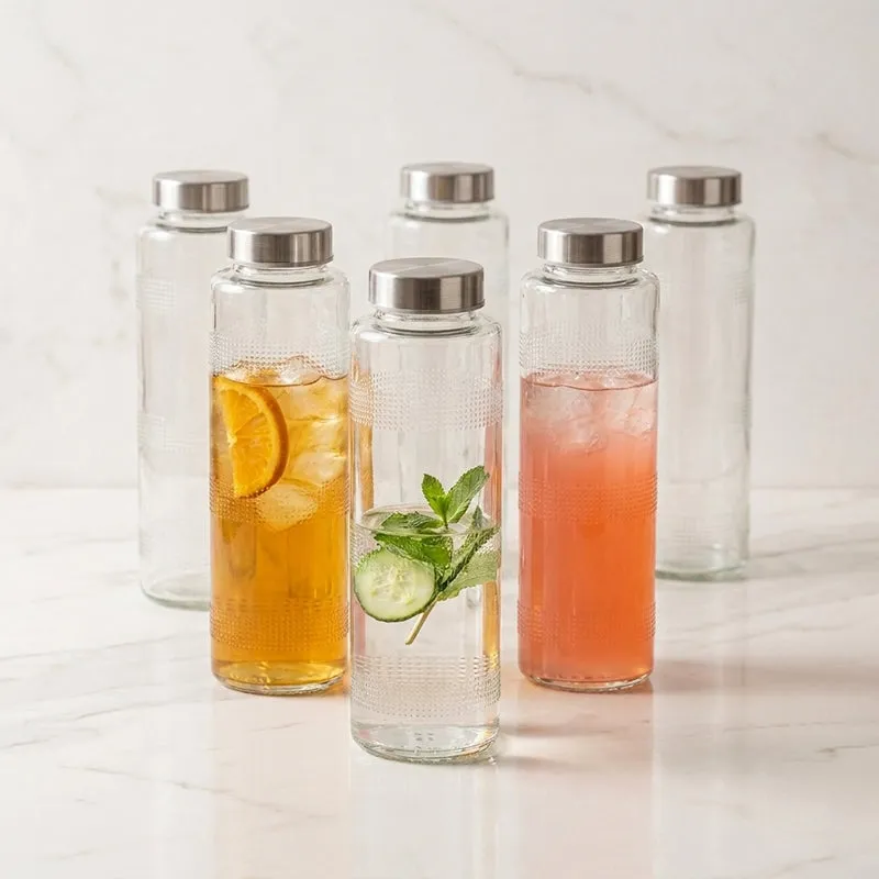 Leia Glass Water Bottle (750 mL) - Set Of Six media 1