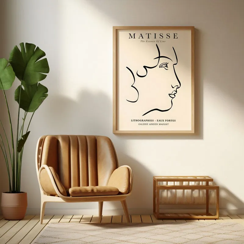 Contour Calm Canvas Wall Painting With Brown Frame media 6