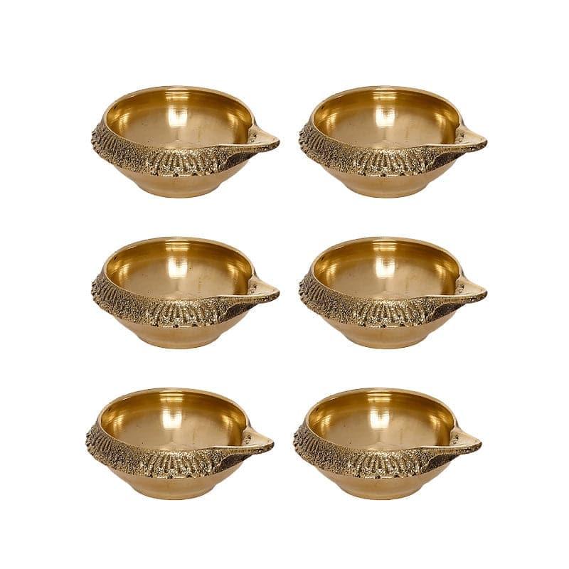Dritha Brass Diya - Set Of Six media 3