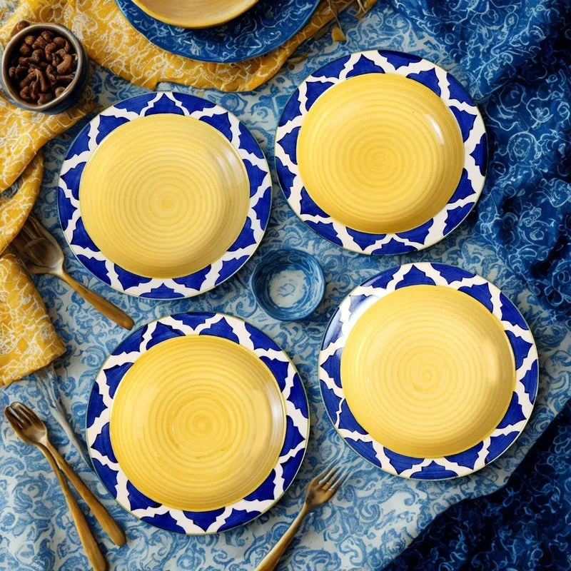 Radiant Handcrafted Ceramic Pasta Plate (Yellow) - Set Of Four media 3