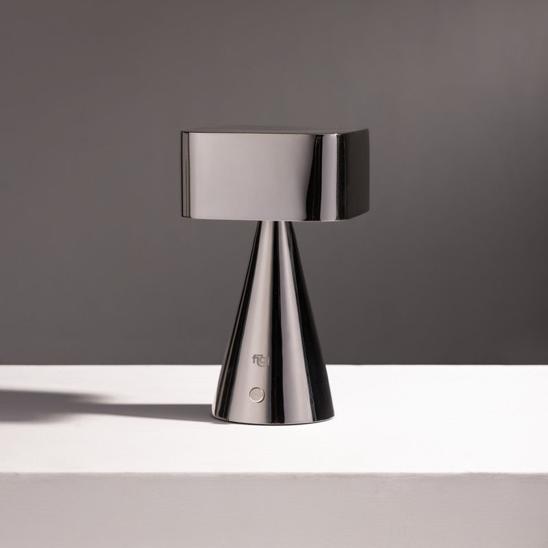 Fig Living Chrome Portable Stainless Steel Table Lamp - Silver media 8