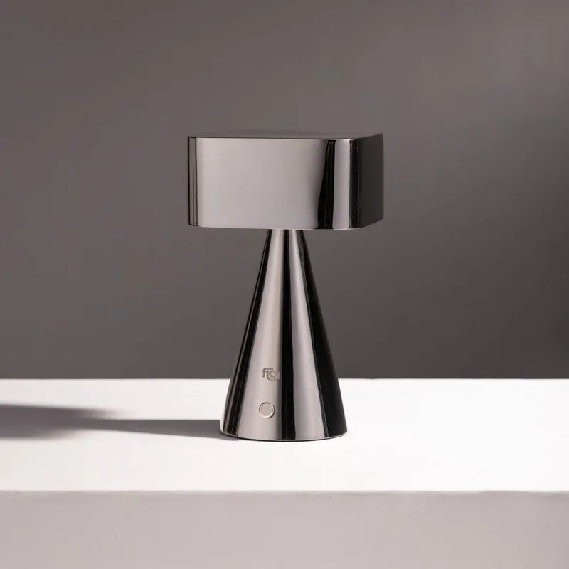 Fig Living Chrome Portable Stainless Steel Table Lamp - Silver media 8