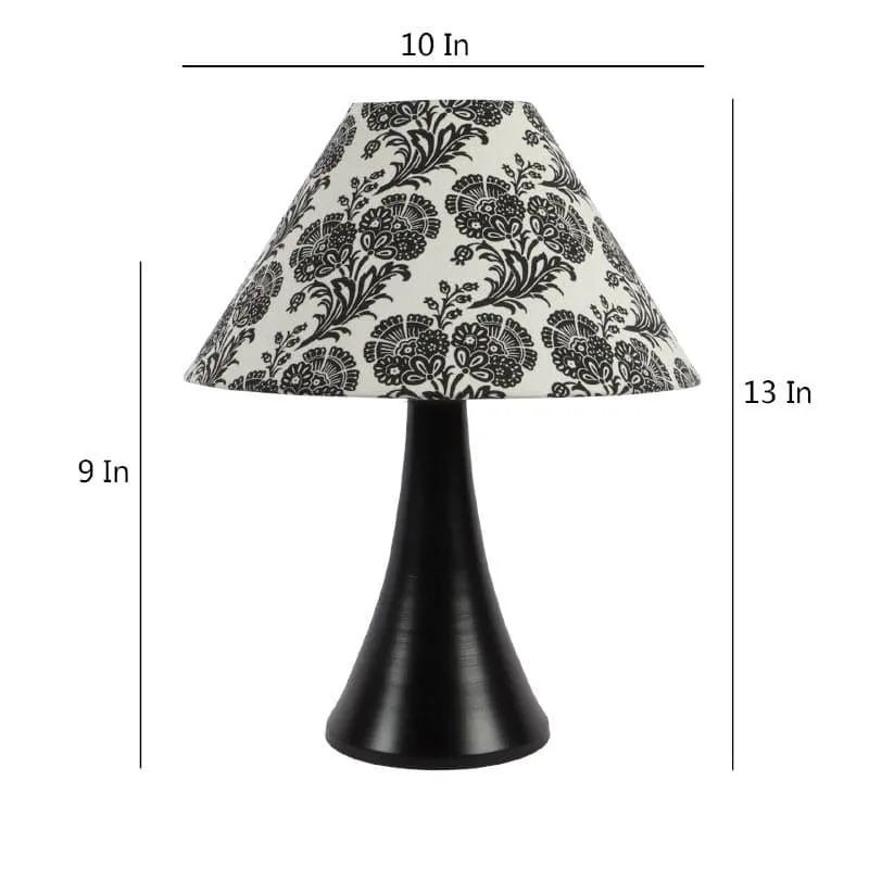Filigree Bowie Fabric Table Lamp - Black,White media 5