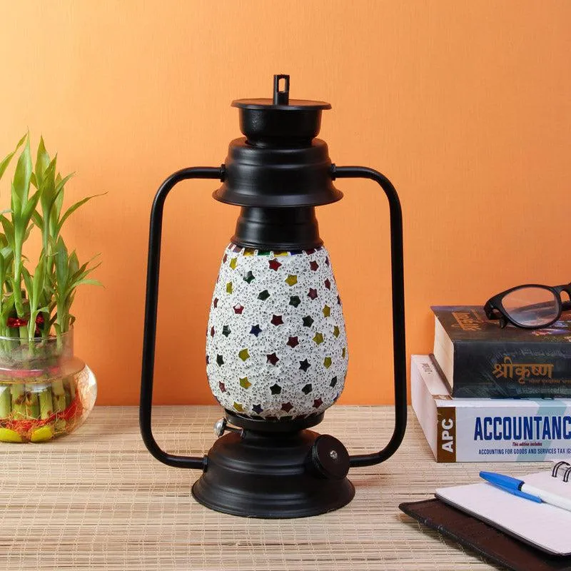 Divyara Mosaic Lantern Iron Table Lamp media 3