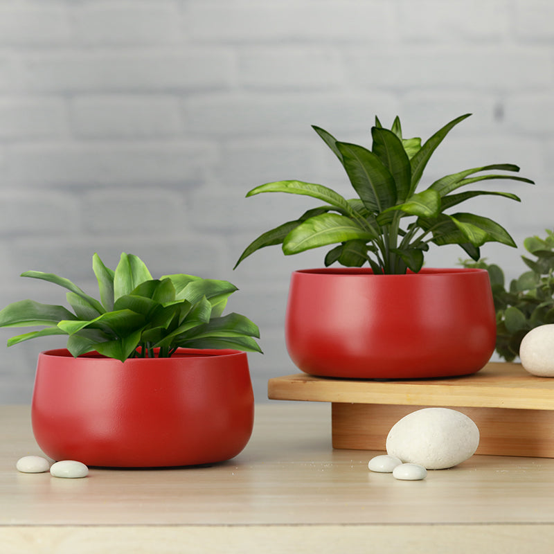 Helena Hue Planter (Red) - Set Of Two media 4