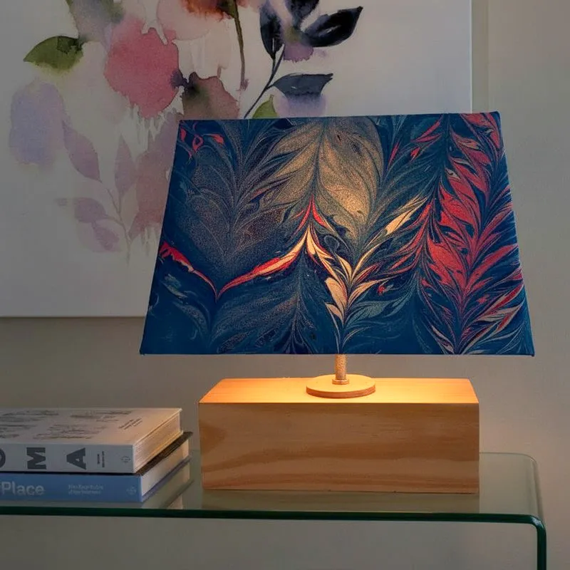 Marbling Handpainted Fabric Table Lamp media 1