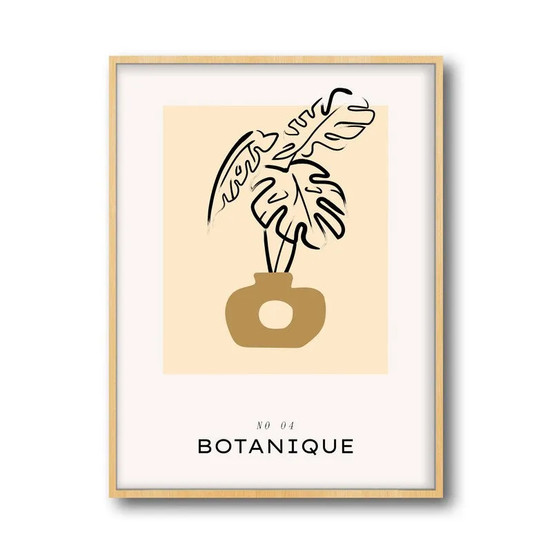 Tropical Stillness Canvas Wall Painting With Brown Frame media 3