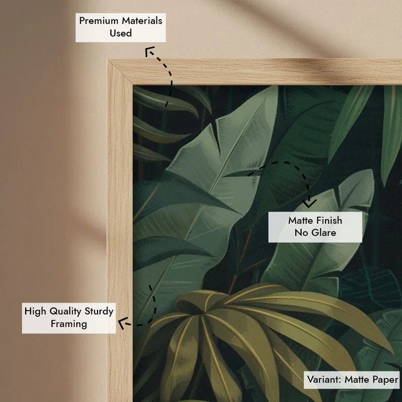 Story In Savanna Canvas Wall Painting - Brown Frame media 7