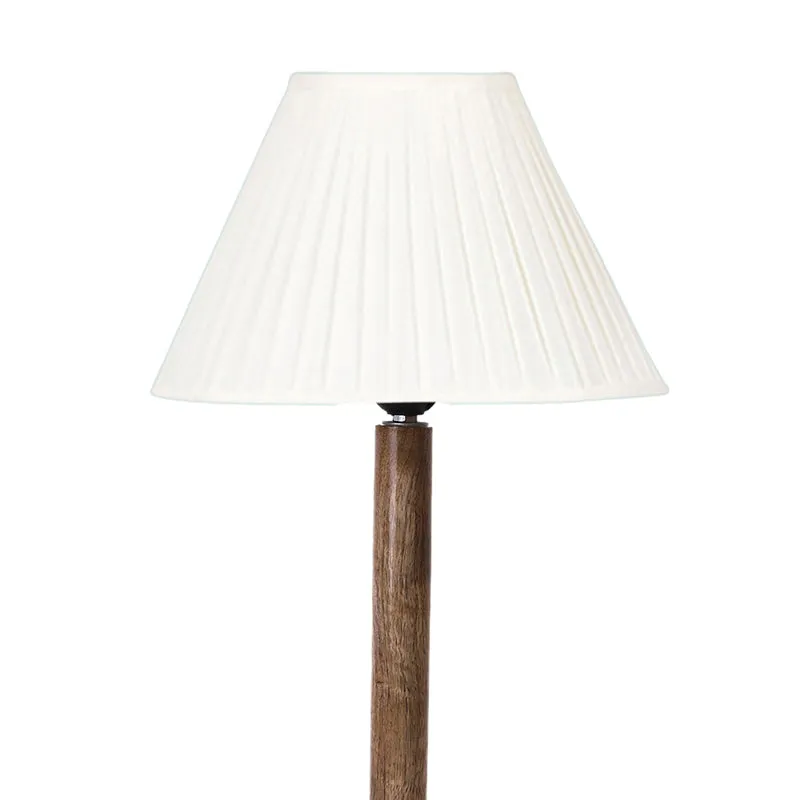 Antique Grace Table Lamp With Wooden Base - White,Brown media 6