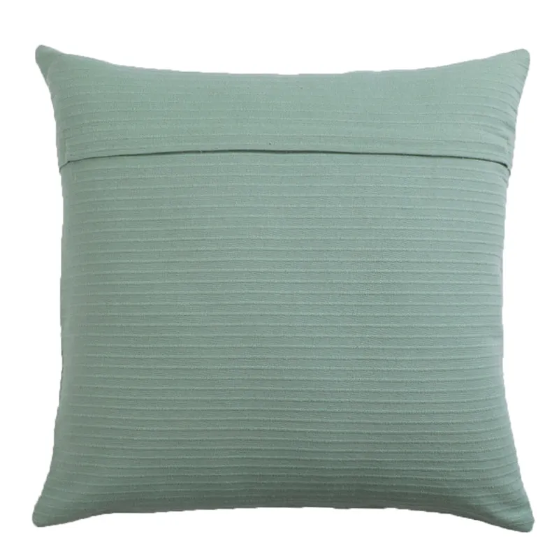 Lost In Lisboa Solid Cotton Cushion Cover (Grey) - Set Of Two media 6