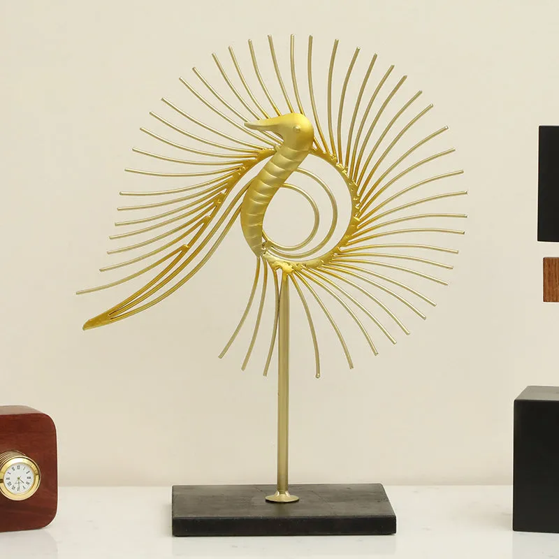 Elegant Plume Metal Showpiece media 1