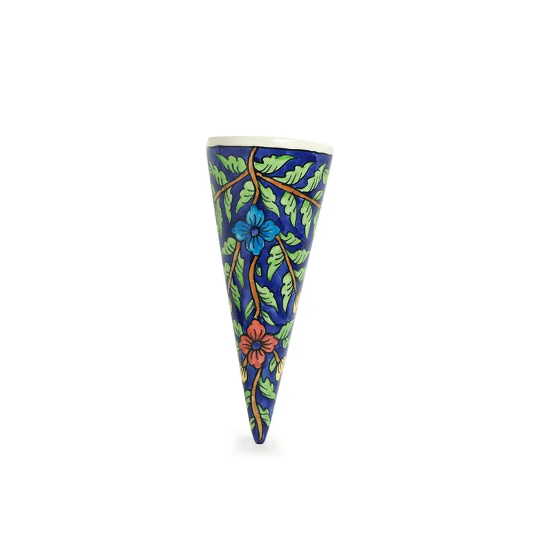 Flora Cone Handpainted Wall Planter - Set Of Two media 4