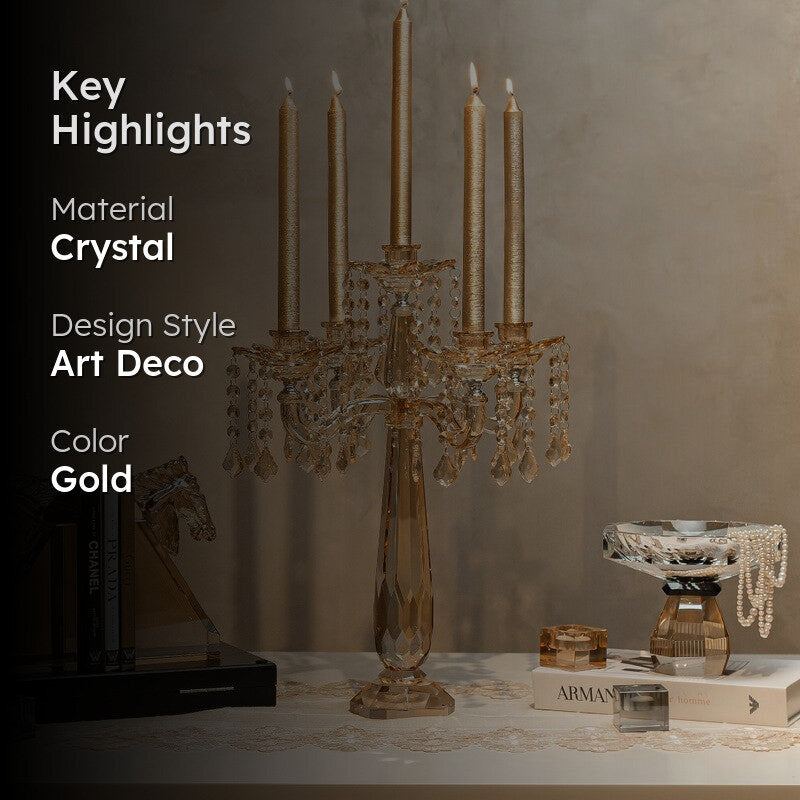 Aurora Crystal Candle Holder media 2
