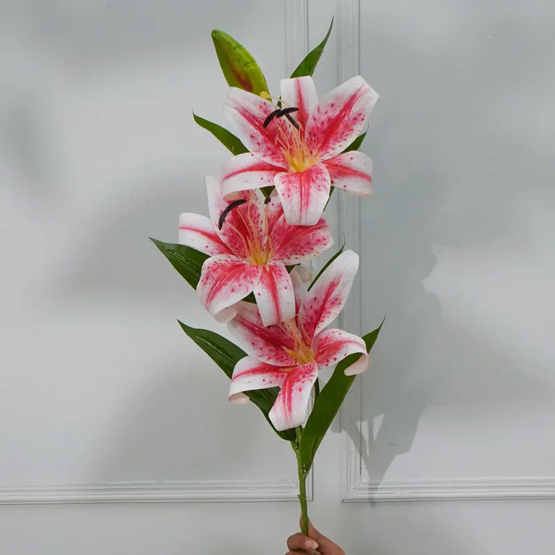 Faux Lily Flower Stick (Light Pink) - 39 CM media 3