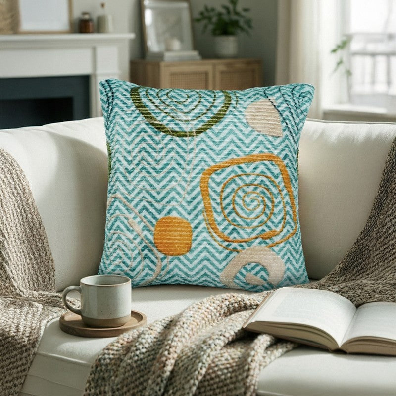 BlossomTrail Cushion Cover - Teal