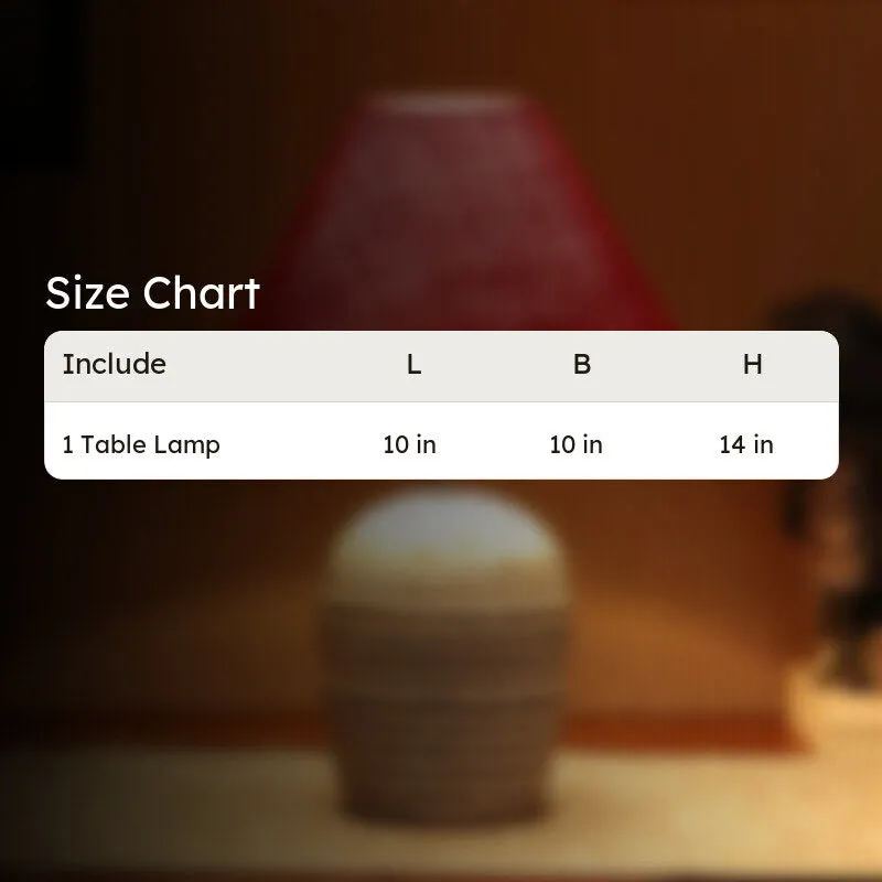 Lumexa Cotton Table Lamp With Wooden Base - Red media 10