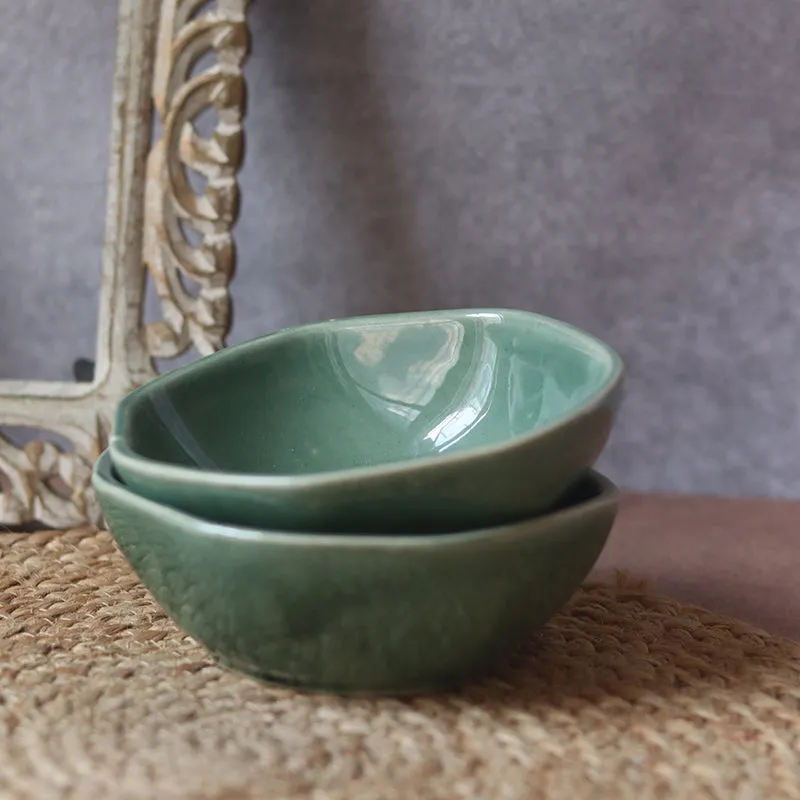 Oneira Ceramic Snack Bowl (Green) - 250 mL media 5
