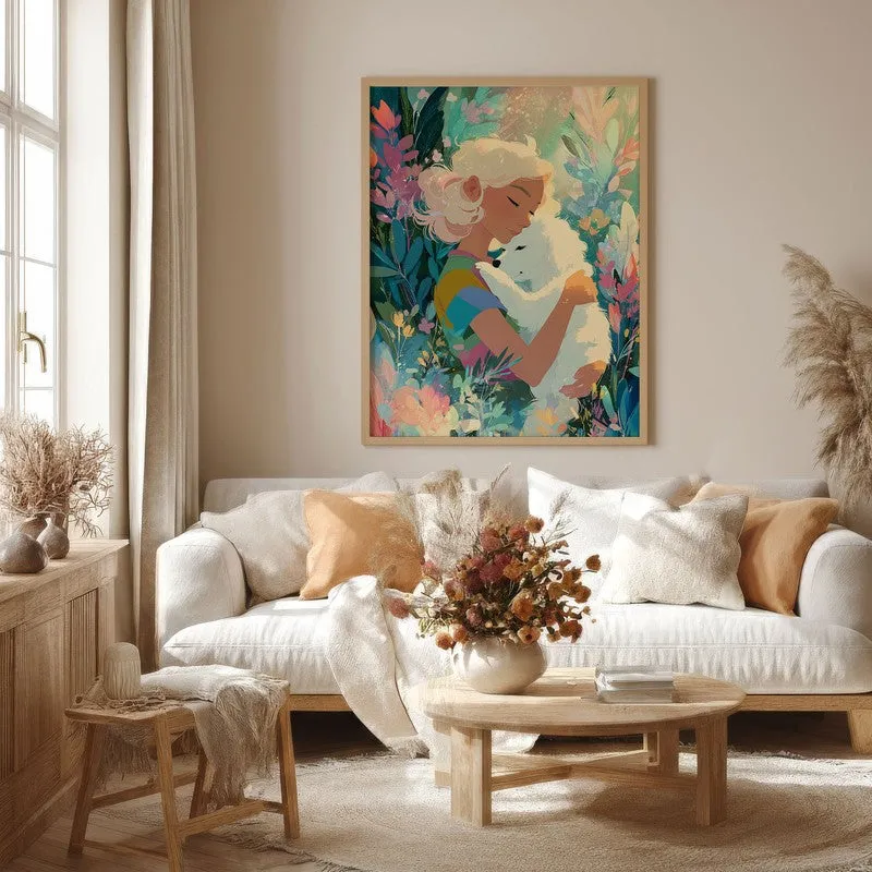 Tendera Canvas Wall Painting With Brown Frame media 1