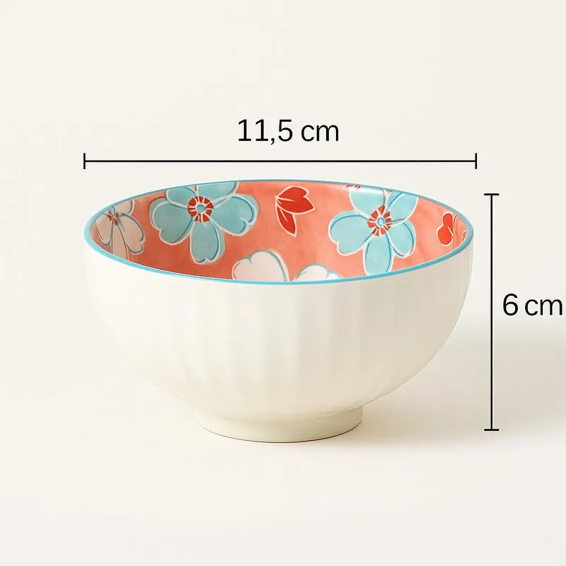 Feast Bloom Ceramic Serving Bowls (400 mL Each) - Set Of Six media 6