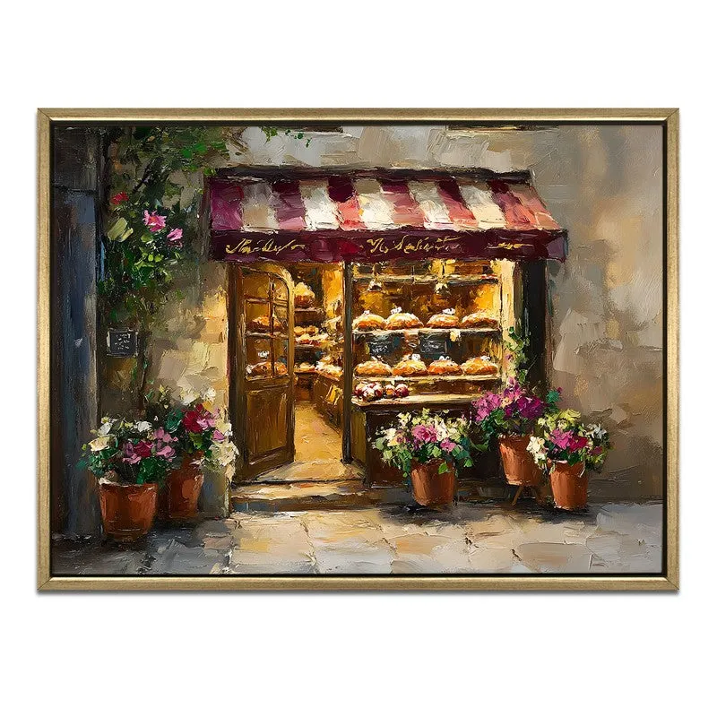 Flower Shopfront Canvas Wall Painting With Frame media 3