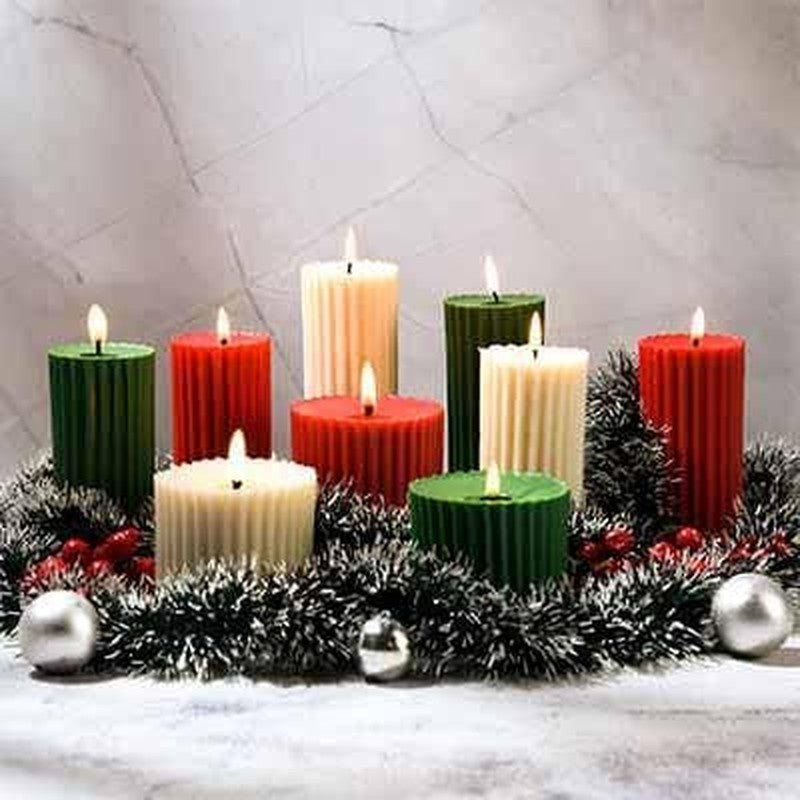 Christmas Corner - Set of 9 Scented 'Belief' & 'Faith' Pillar Candles media 3
