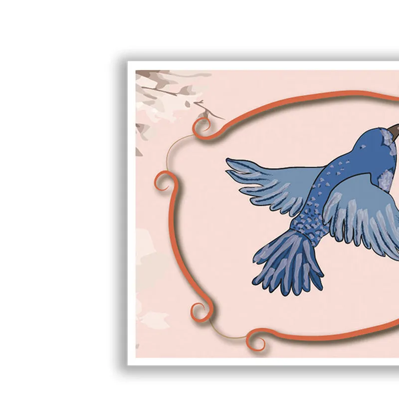 Sparrow Flight Wall Art with White Frame media 5