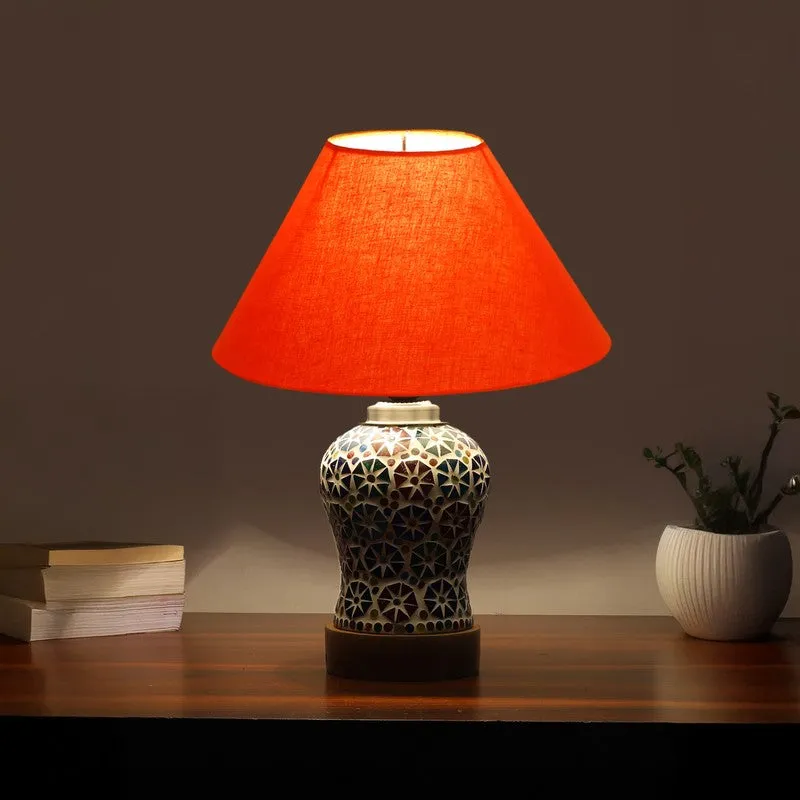 Solvra Wooden Table Lamp - Multicolor media 1