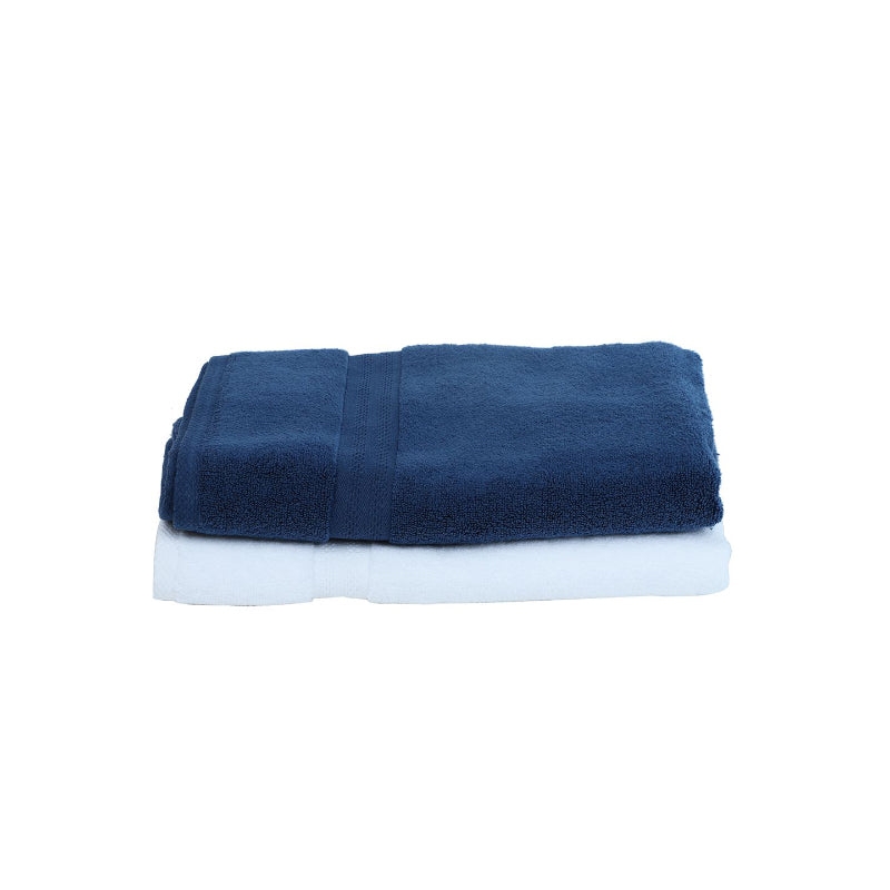 Miorah Bath Towel (Blue & White) - Set Of Two media 5