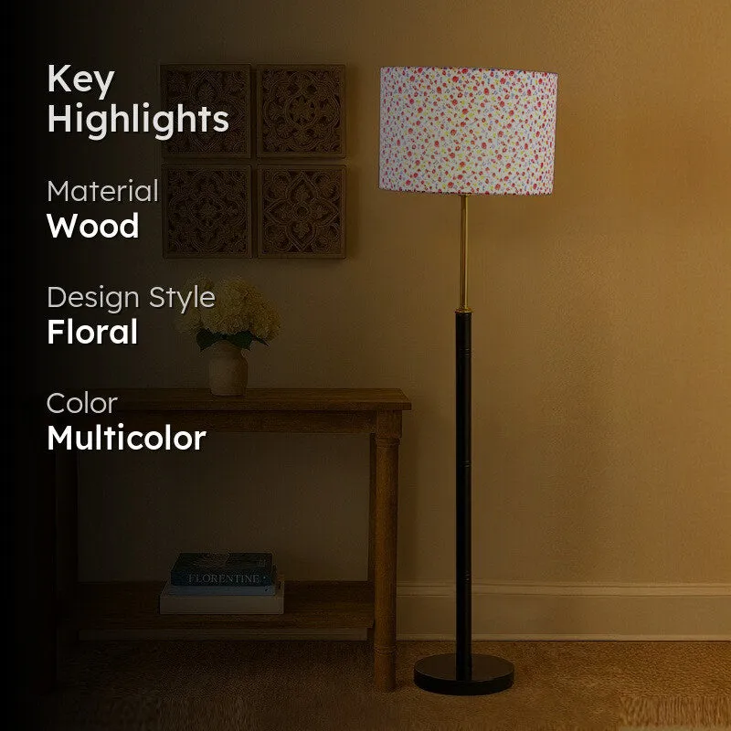 Retro Shine Wooden Floor Lamp - Multicolor media 2