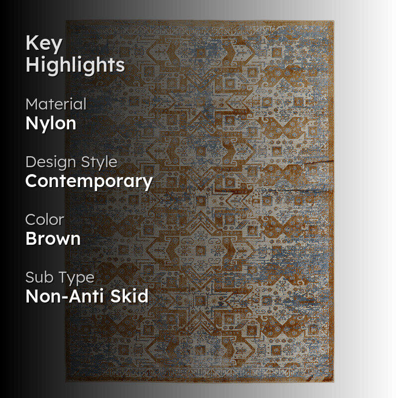 Sterlin Non-Anti Skid Carpet - Beige & Light Brown media 2