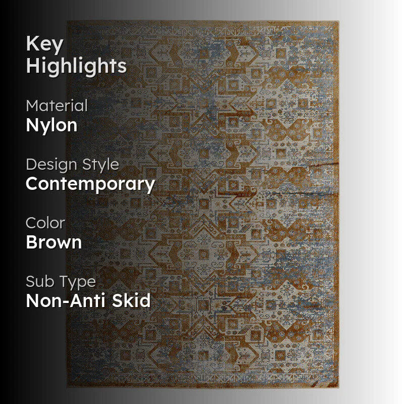 Sterlin Non-Anti Skid Carpet - Beige & Light Brown media 2
