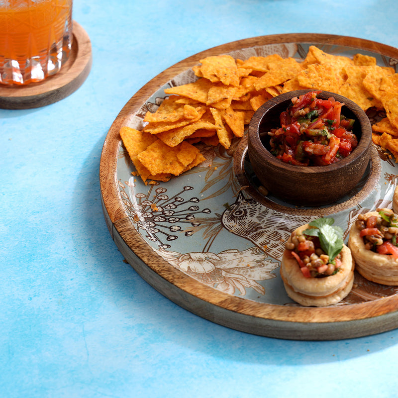 Verrosa Chip & Dip Mango Wood Platter - Set of Two media 3