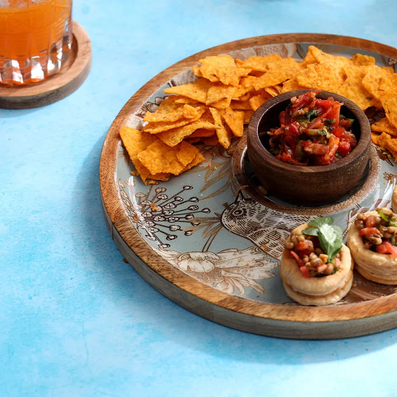 Verrosa Chip & Dip Mango Wood Platter - Set of Two media 3