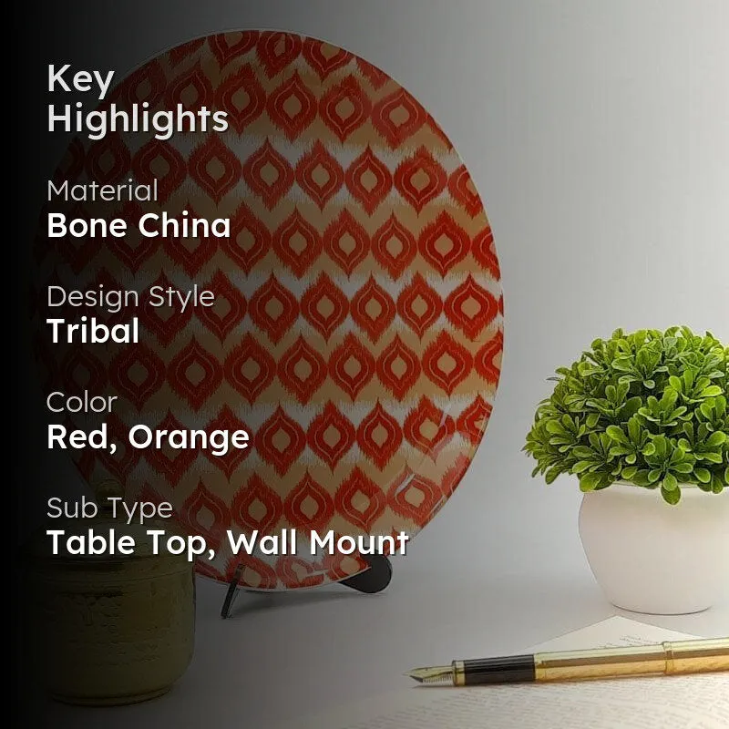 Ikkat Blocks Decorative Plate media 2