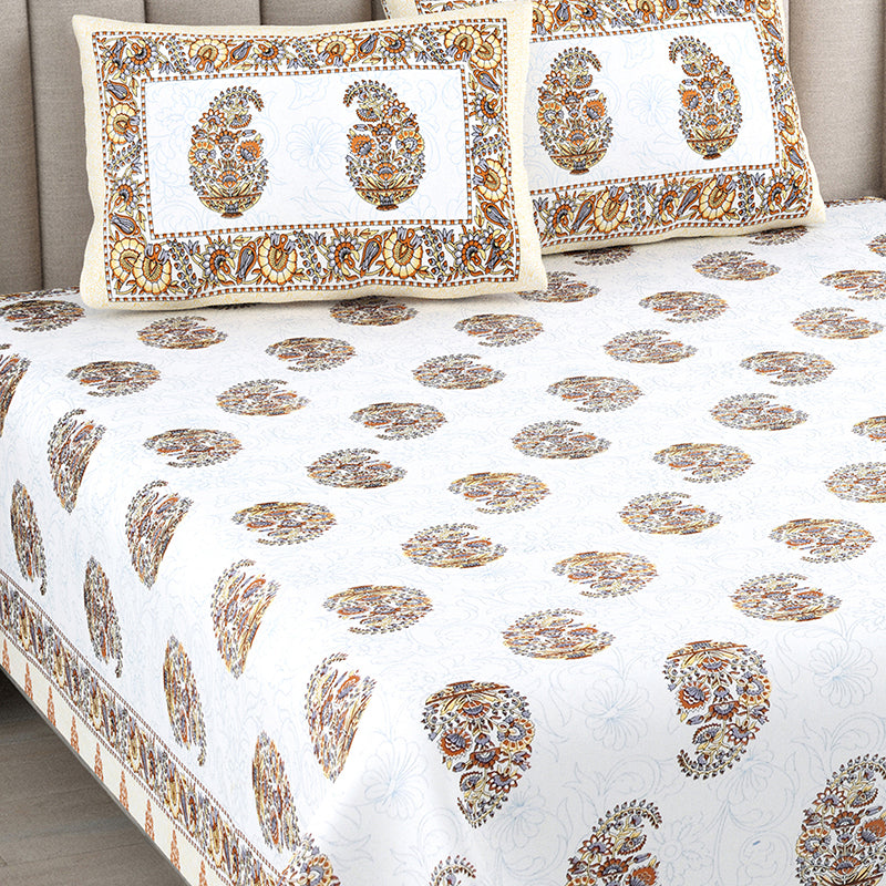 Paisley Dream Cotton Bedsheet (Multicolor) - 144 TC media 3