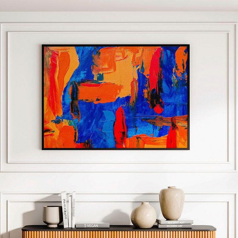 The Vibrant Abstract Canvas Wall Art - Black Frame