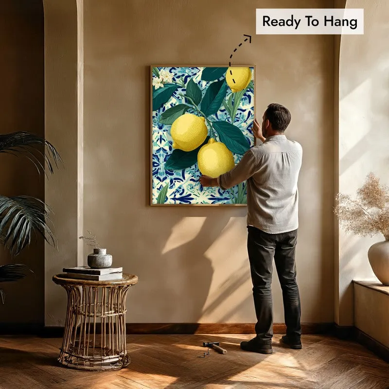 Limonia Canvas Wall Painting With Brown Frame media 8