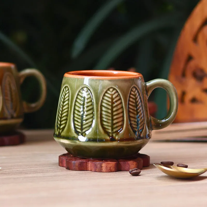 Adriano Ceramic Tea Cup (240 mL/Green) media 1