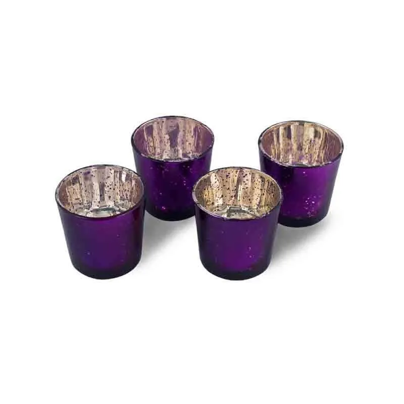 Amethyst Candle Holder - Set Of Four media 3