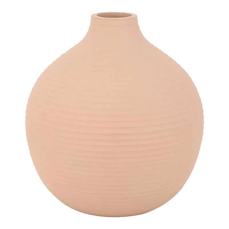 Vesare Curve Aluminium Vase - Peach media 3