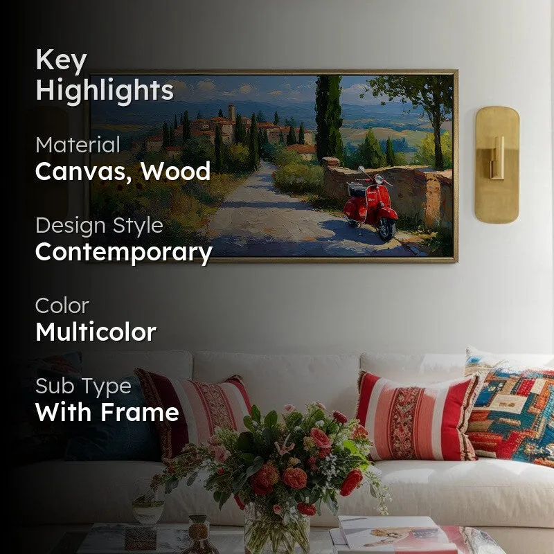Sunflower Road Canvas Wall Painting With Frame media 2