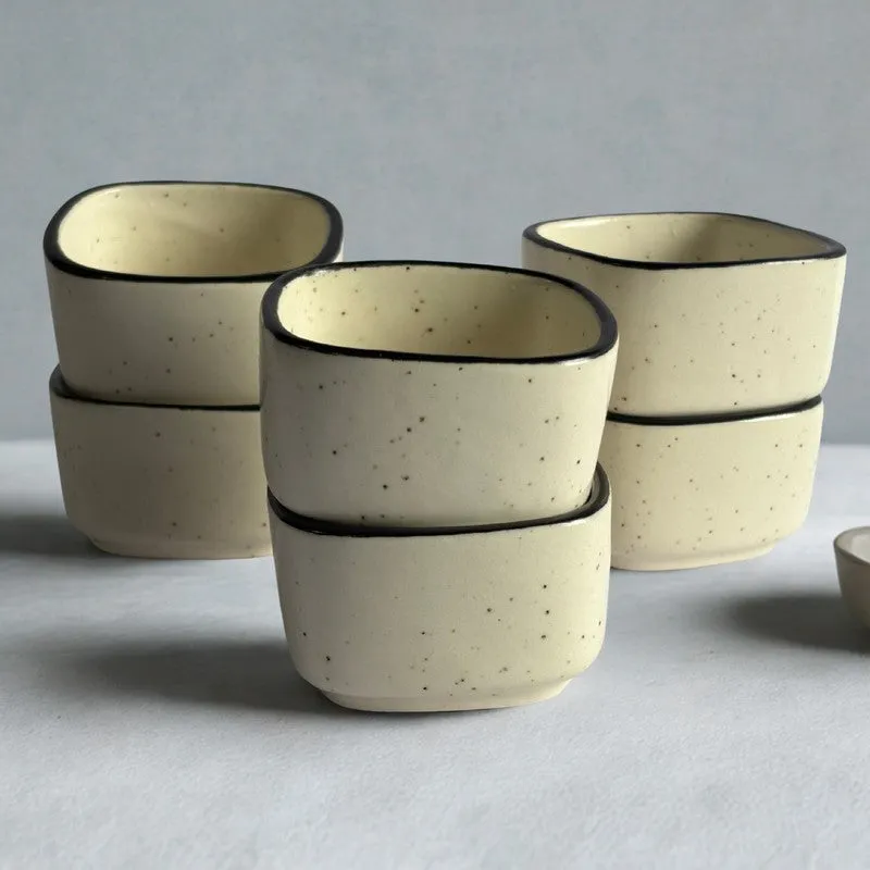 Culinex Ceramic Dip Bowls (White ,50 mL Each) - Set Of Six media 5