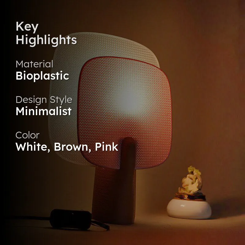 Regen Lume 3D Printed Table Lamp - White & Pink media 2